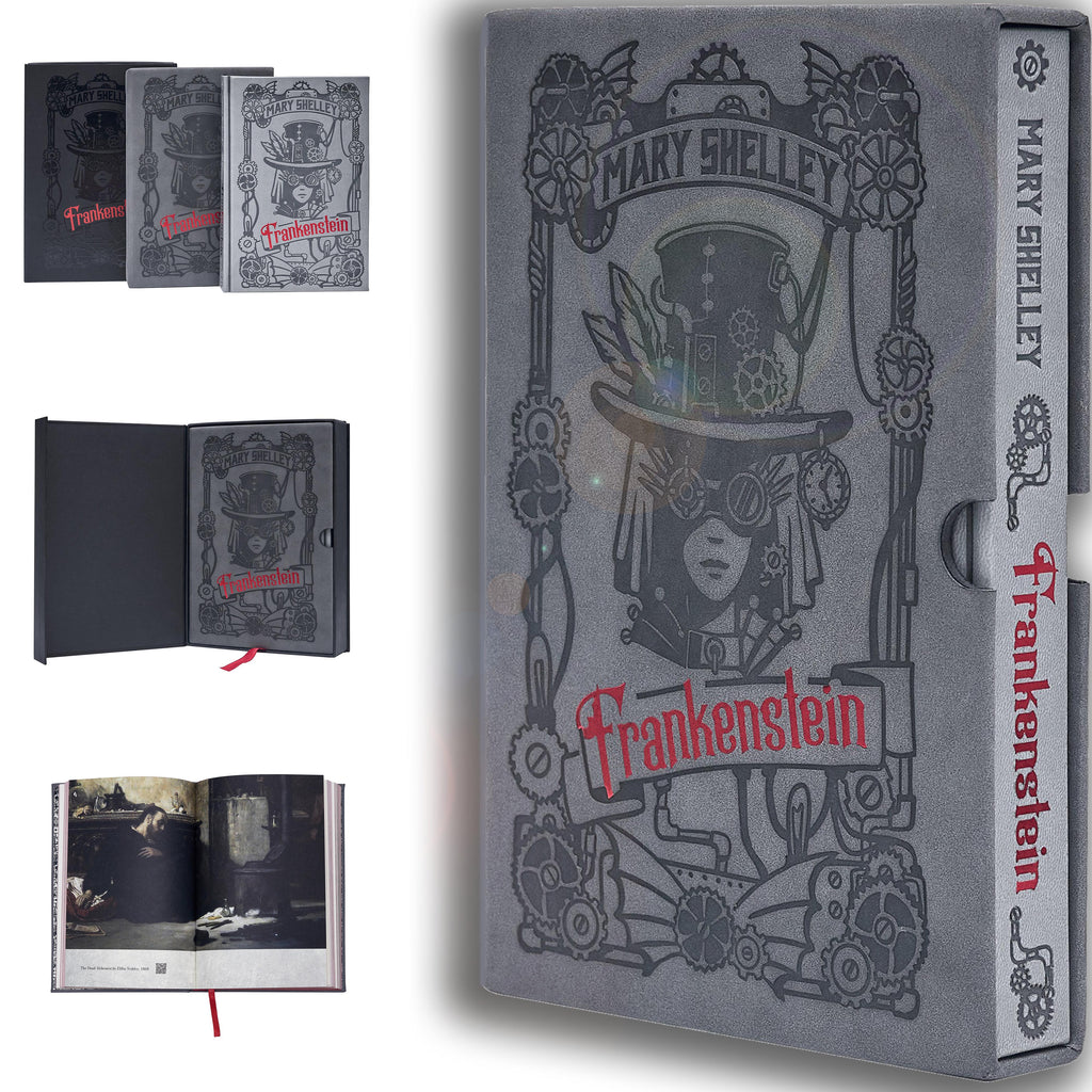 Frankenstein leather bound
custom leather bound books
best novels of all time
Frankenstein hardback





